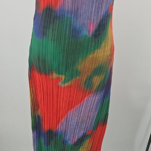 Colorful Pleated Maxi Dress - Picture 16 of 16